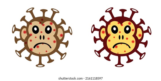 Cartoon Monkey Virus Monkeypox Virus Belongs Stock Vector (Royalty Free ...