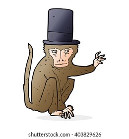 Cartoon-Affe mit Deckhut