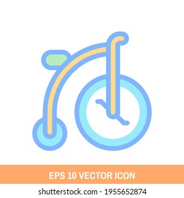 Dibujo Monociclo diseño vectorial. Símbolo de carnaval para el diseño de tu sitio web, logotipo, aplicación, interfaz de usuario. Ilustración vectorial Eps10.