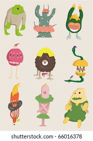cartoon monster