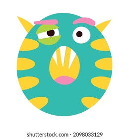 Cartoon monster alphabet illustration for all purposes with cute monster shape