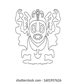 cartoon monster animation sketch,vector illustration