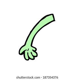 brazo monstruo de dibujos animados