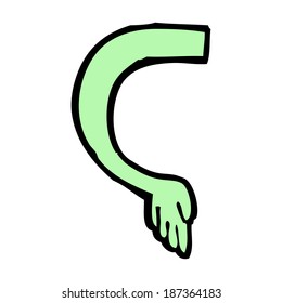 cartoon monster arm