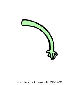 brazo monstruo de dibujos animados