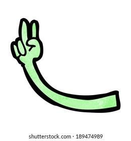brazo monstruo de dibujos animados
