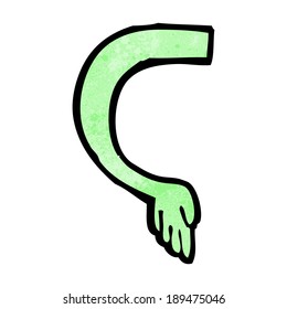 cartoon monster arm