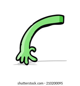 cartoon monster arm