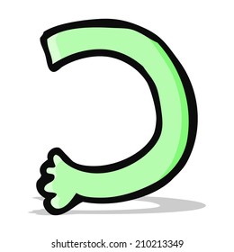 cartoon monster arm