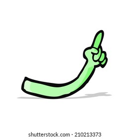 brazo monstruo de dibujos animados