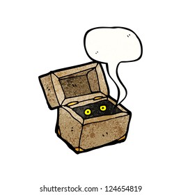 cartoon monster in box