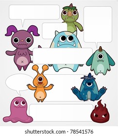 cartoon monster card