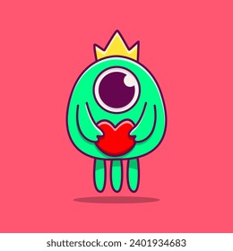 Cartoon monster character vector illustration design