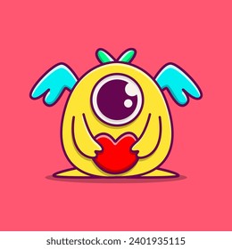 Cartoon monster character vector illustration design