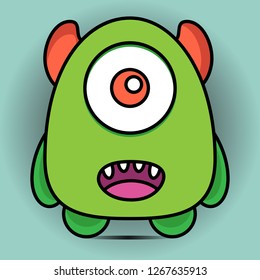 
cartoon monster characters with funny expressions