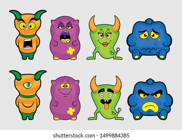 Cartoon monster characters mega collection