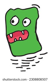 Cartoon monster characters. Zombie monster.