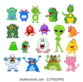 Cartoon monster collection set