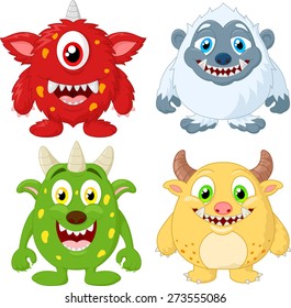 Cartoon monster collection set