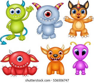 Cartoon monster collection set