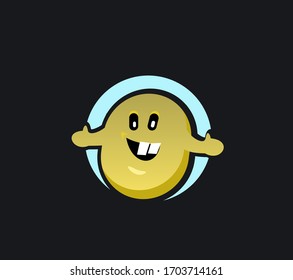 Cartoon monster. Cute happy monsters, Halloween mascot. Toy logo creature. Scary cheerful creatures character vector flat isolated icon s