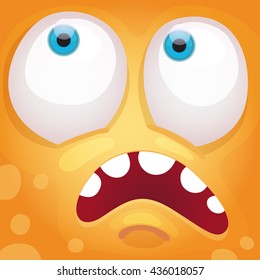 Cartoon Monster Face Stock Vector (Royalty Free) 436018069 | Shutterstock