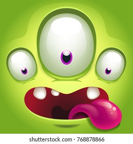 Cartoon Monster Face