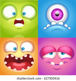 Cartoon Monster Faces