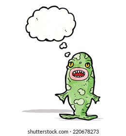 pez monstruo de dibujos animados
