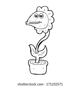 cartoon monster flower