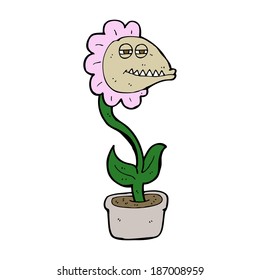 cartoon monster flower