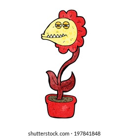 flor de monstruo de dibujos animados
