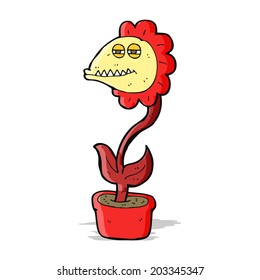 cartoon monster flower
