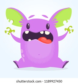 Cartoon monster. Halloween illustration