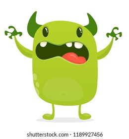 Cartoon monster. Halloween illustration