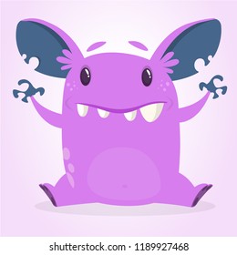 Cartoon monster. Halloween illustration