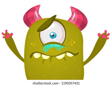 Cartoon monster. Halloween illustration