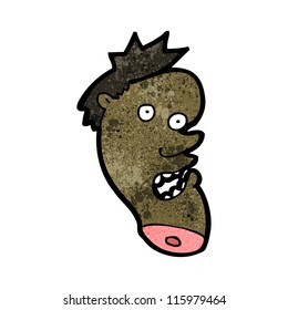 cabeza de monstruo de dibujos animados