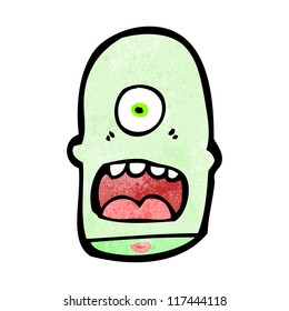 cabeza de monstruo de dibujos animados