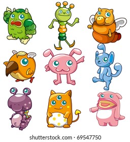 cartoon monster icon