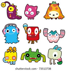 cartoon monster icon