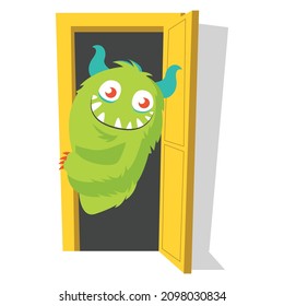 Cartoon monster illustration for all purposes with cute monster shape