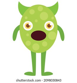 Cartoon monster illustration for all purposes with cute monster shape