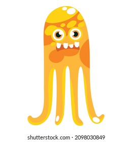 Cartoon monster illustration for all purposes with cute monster shape