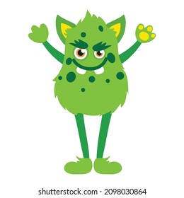 Cartoon monster illustration for all purposes with cute monster shape