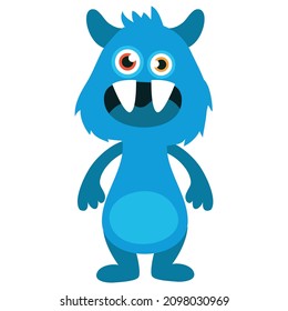 Cartoon monster illustration for all purposes with cute monster shape