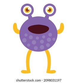 Cartoon monster illustration for all purposes with cute monster shape