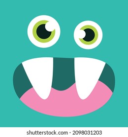 Cartoon monster illustration for all purposes with cute monster shape