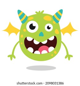 Cartoon monster illustration for all purposes with cute monster shape