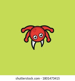 Cartoon monster logo icon. abstract beast monster character logo.